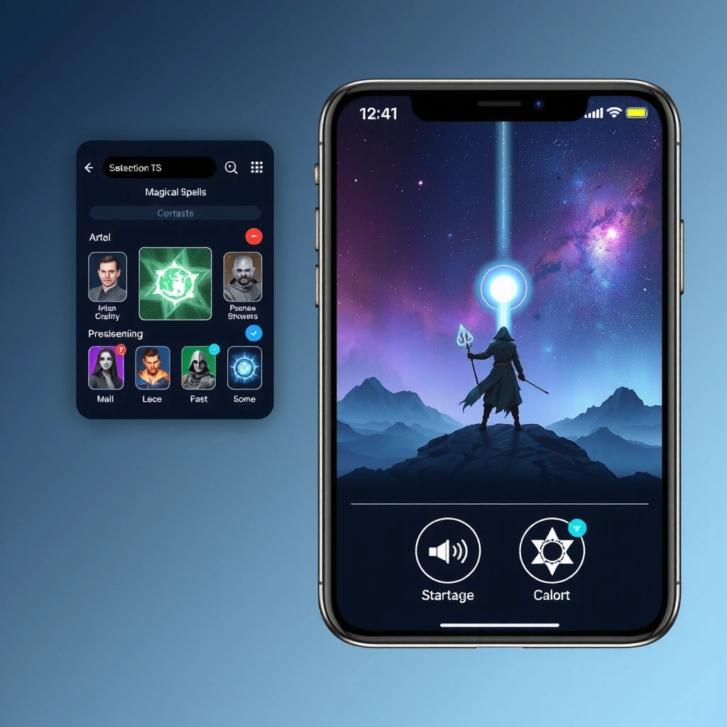 Mystic Realms game mockup