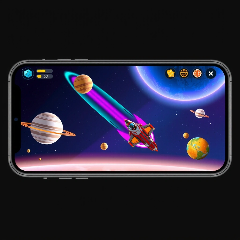 Space Explorer game mockup